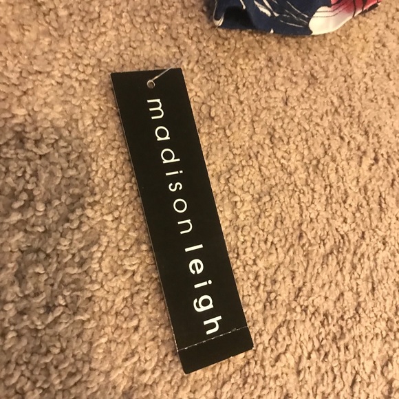 NWT Sz M Madison Leigh Dress Navy Coral - Picture 6 of 8